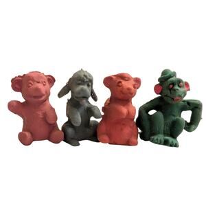 Vtg1960s Diener Rubber Animals Lot